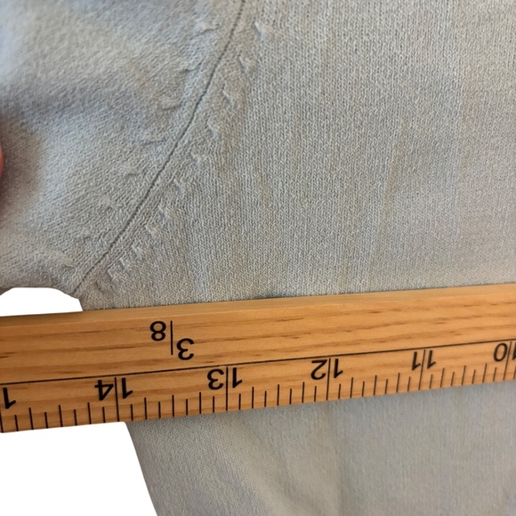 Vintage Y2K "Awesome" Button Front Knit Cardigan Top Blue Size M - Picture 10 of 10